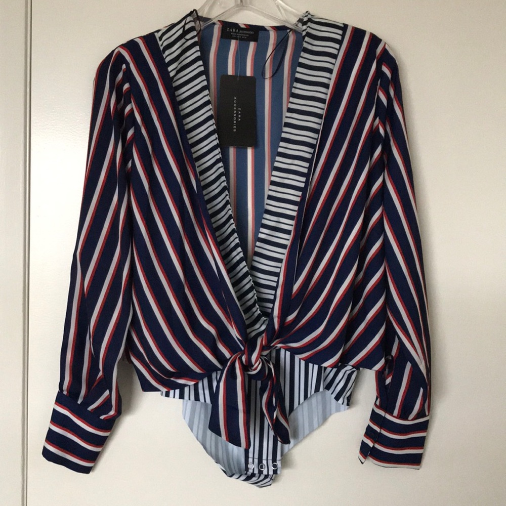 ZARA striped bodysuit